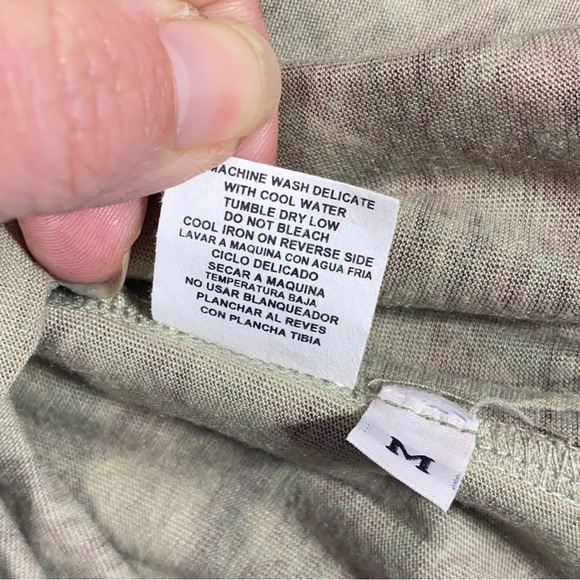 One World Floral Tunic Boho Blouse Women's M Multicolor Studded Neck Casual Top - Picture 11 of 13